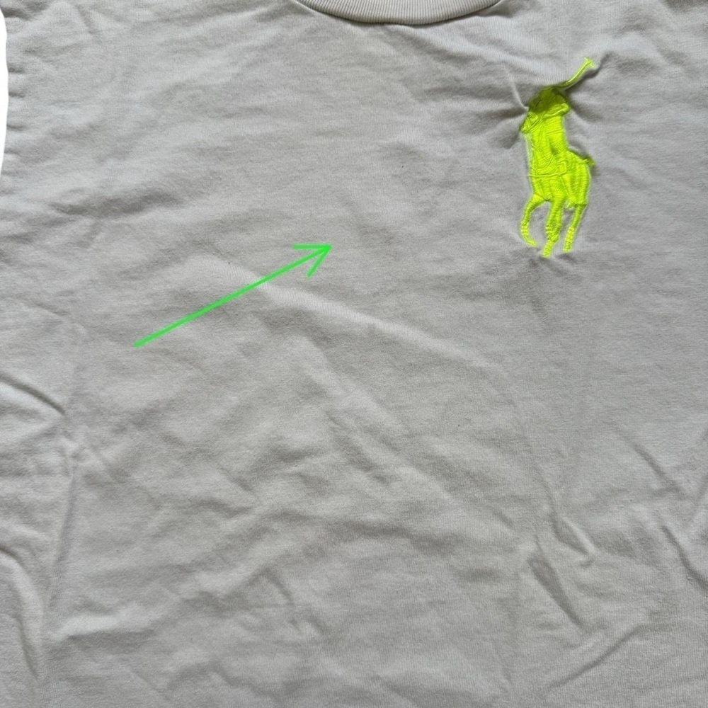 Polo Ralph Lauren Big Pony Color Block T-Shirt Youth Size Large 14/16 Blue White - Picture 2 of 8